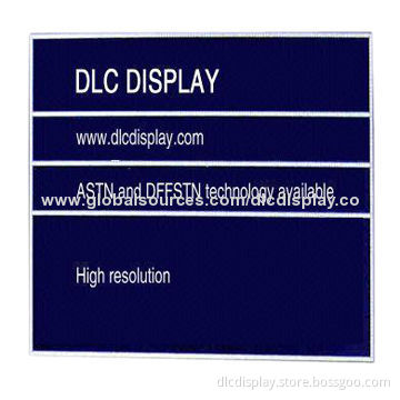 FSTN LCD Module, 1/160 Duty, 1/14 Bias, Transflective Positive LCD Panels, Wide Temperature Range